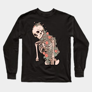 Floral Skeleton Long Sleeve T-Shirt